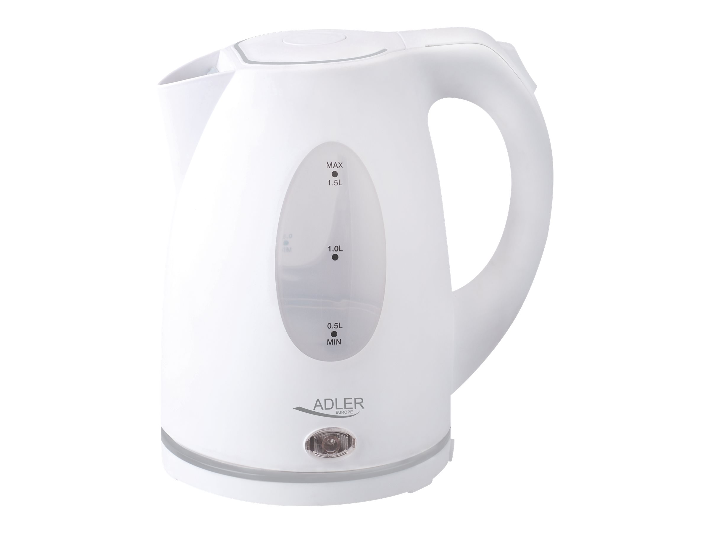 Adler | Kettle | AD 1207 | Standard | 2000 W | 1.5 L | Plastic | 360° rotational base | White - Image 3