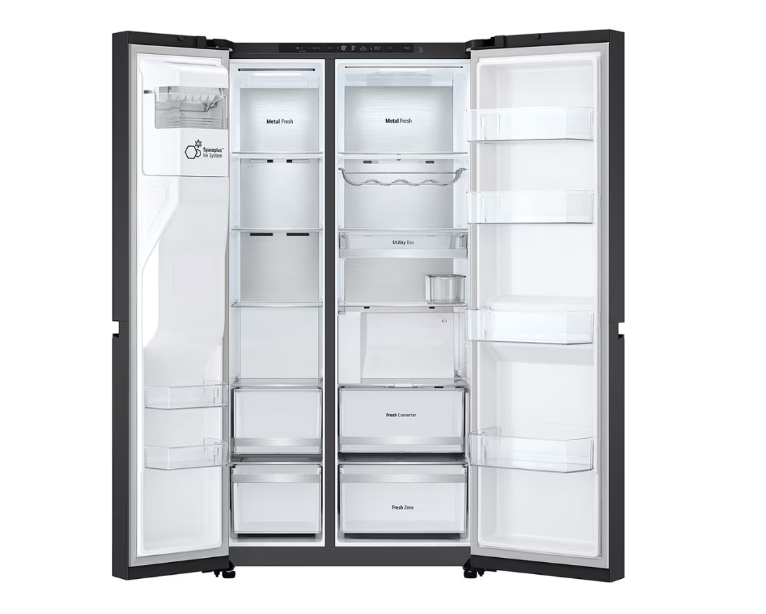 LG Refrigerator | GSLC41EPPE | Energy efficiency class E | Free standing | Side by side | Height 179 cm | Fridge net capacity 420 L | Freezer net capacity 221 L | Display | 36 dB | Black - Image 4