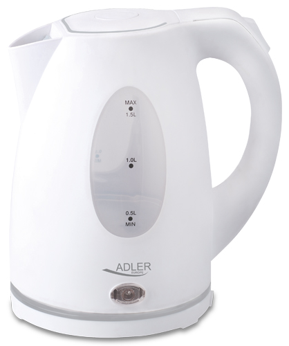Adler | Kettle | AD 1207 | Standard | 2000 W | 1.5 L | Plastic | 360° rotational base | White - Image 9