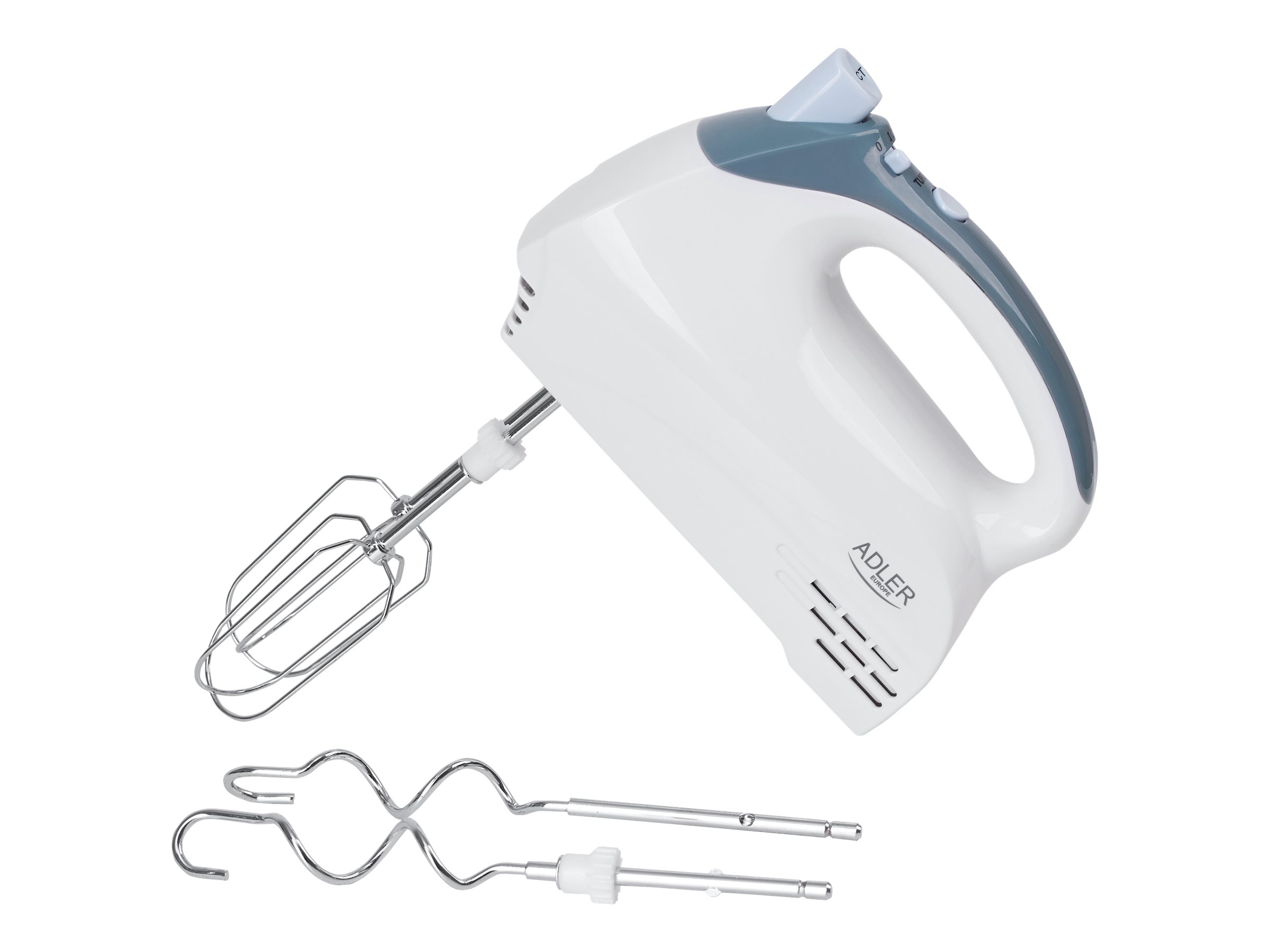 Adler | Mixer | AD 4202 | Mixer with bowl | 300 W | Number of speeds 5 | Turbo mode | White - Image 2