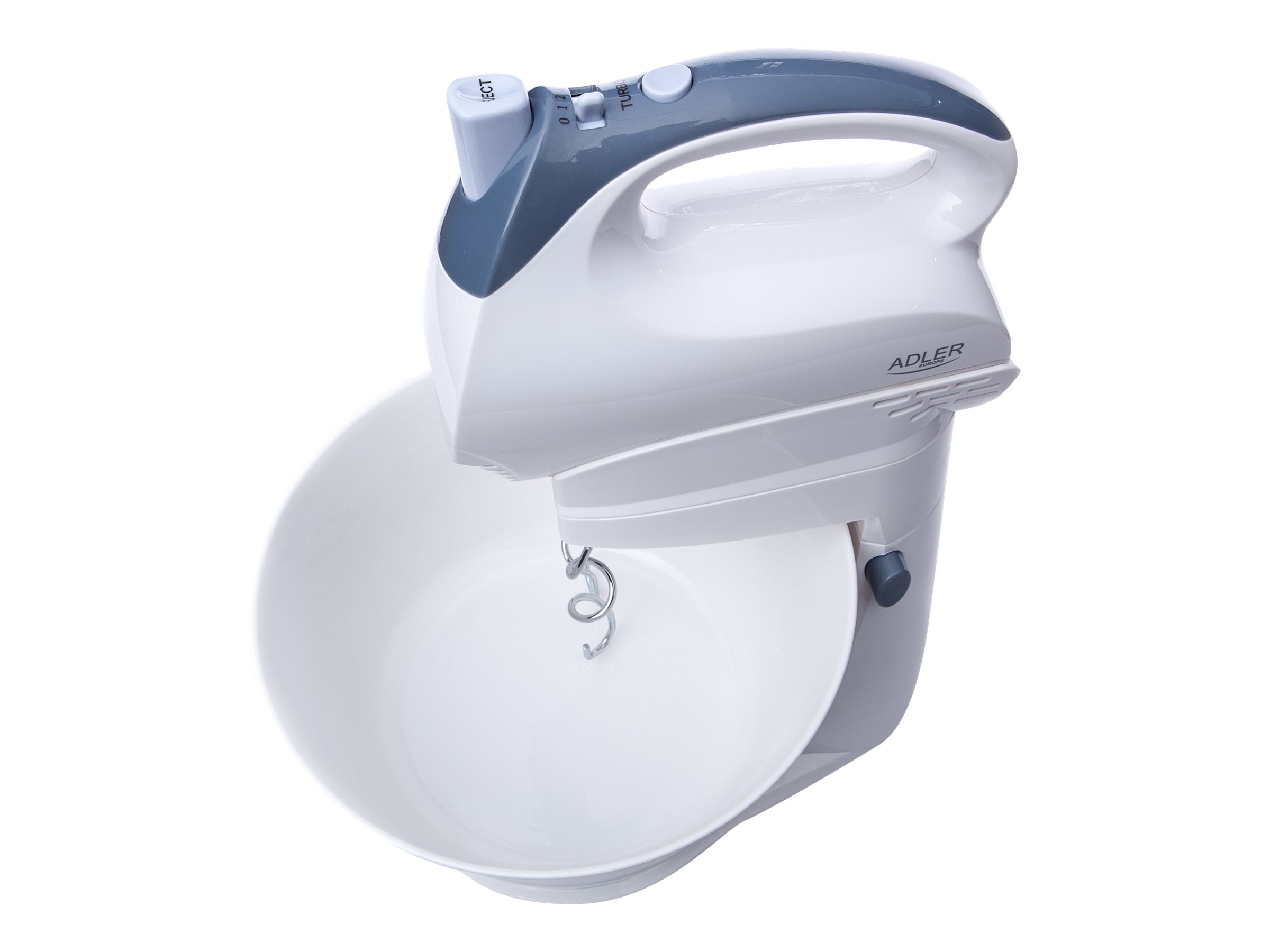 Adler | Mixer | AD 4202 | Mixer with bowl | 300 W | Number of speeds 5 | Turbo mode | White - Image 6