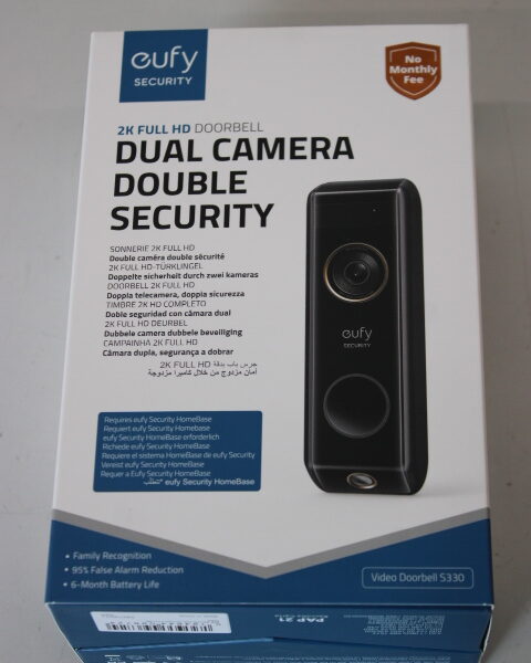 SALE OUT. Anker Eufy Doorbell 2 Pro, Black | Anker Eufy Doorbell 2 Pro | UNPACKED, SCRATCHED TOP