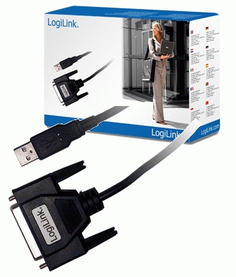 Logilink | USB 2.0 adapter to Paralel (LPT) DB25 , 1,8m | USB-A to LPT USB A male | DB25 - Image 3
