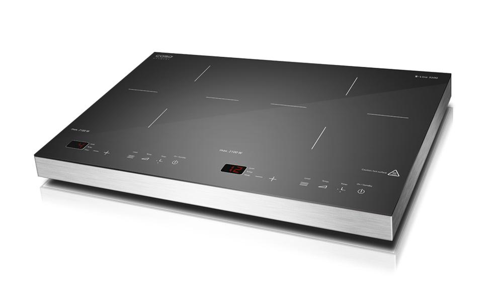 Caso | Free standing table hob | S-Line 3500 | Number of burners/cooking zones 2 | Sensor-Touch | Black | Induction - Image 2