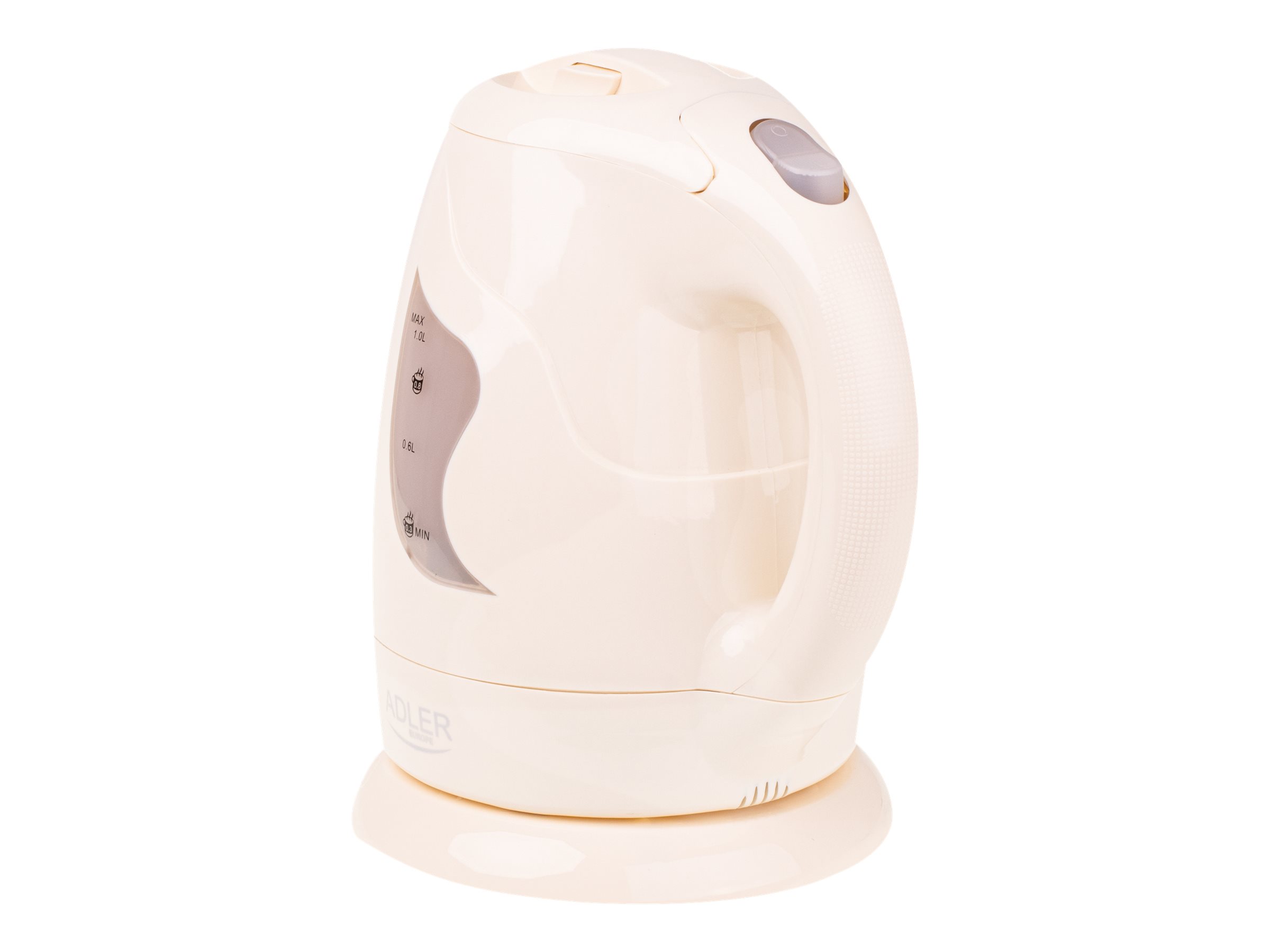 Adler | Kettle | AD 08 b | Standard | 850 W | 1 L | Plastic | 360° rotational base | Beige