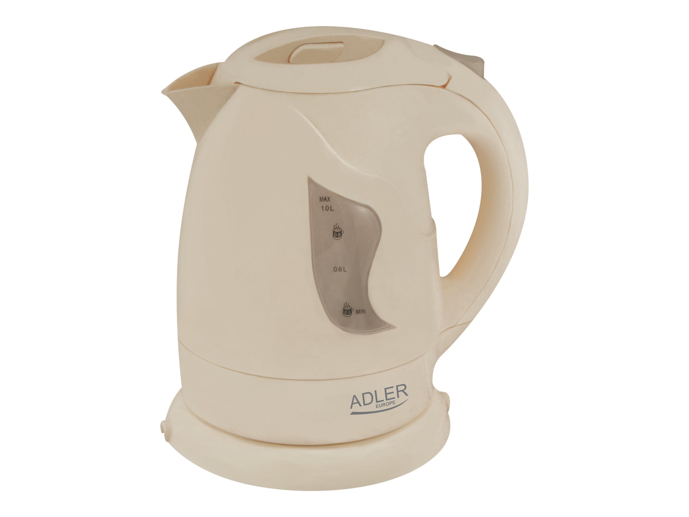 Adler | Kettle | AD 08 b | Standard | 850 W | 1 L | Plastic | 360° rotational base | Beige - Image 3