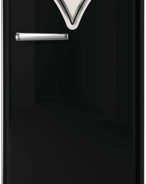 Gorenje Retro Refrigerator | OBRB615DBK | Energy efficiency class D | Free standing | Larder | Height 152.5 cm | Fridge net capacity 225 L | Freezer net capacity 22 L | 38 dB | Black