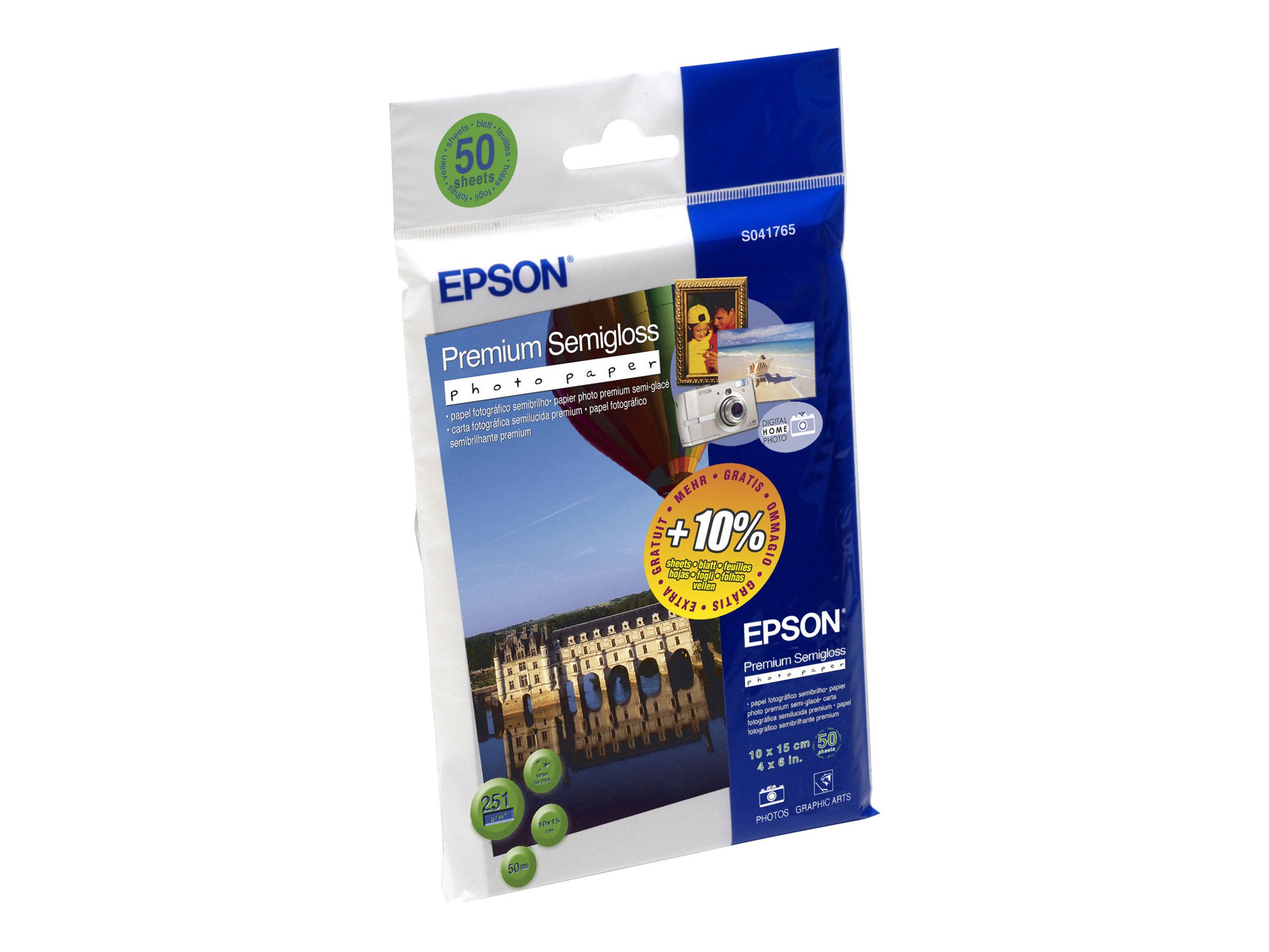 Epson Premium Semigloss Photo Paper 10x15cm, 251g/m2, 50 sheets - Image 2