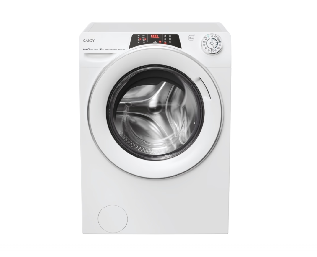Candy Washing Machine | RO 284DWMS7/1-S | Energy efficiency class A | Front loading | Washing capacity 8 kg | 1200 RPM | Depth 53 cm | Width 60 cm | Display | TFT | Steam function | Wi-Fi | White