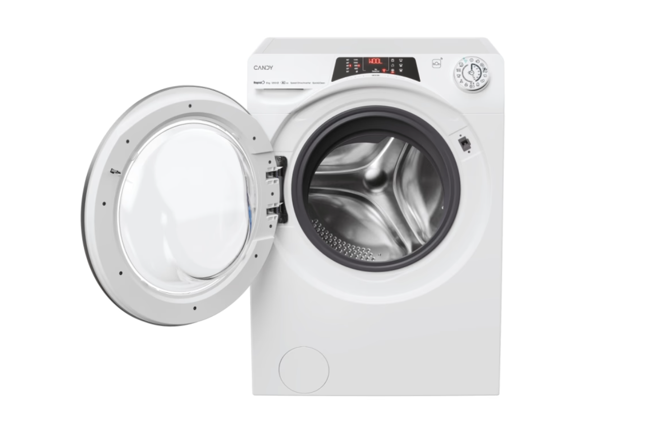 Candy Washing Machine | RO 284DWMS7/1-S | Energy efficiency class A | Front loading | Washing capacity 8 kg | 1200 RPM | Depth 53 cm | Width 60 cm | Display | TFT | Steam function | Wi-Fi | White - Image 4