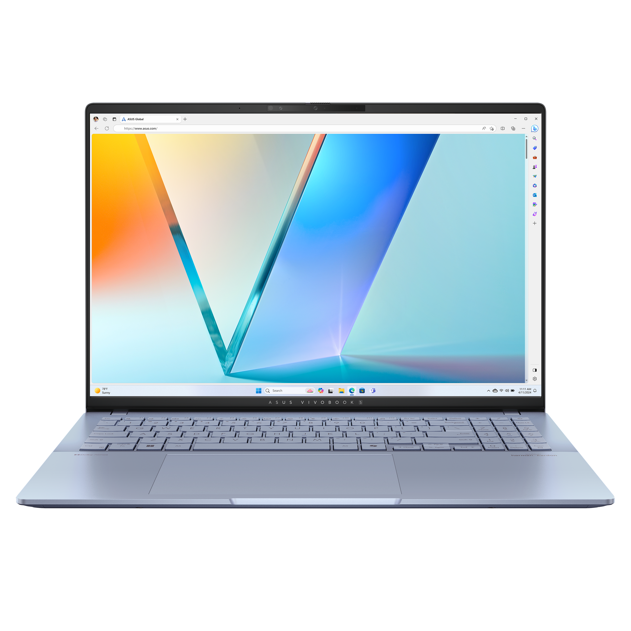 Asus Vivobook S 16 S5606CA-RI069W | Mist Blue | 16 " | OLED | 3K | 2880 x 1800 pixels | Intel Core Ultra 7 | 255H | 16 GB | LPDDR5X | Solid-state drive capacity 1000 GB | Intel Arc Graphics | Windows 11 Home | 802.11be | Bluetooth version 5.4 | Keyboard language English | Keyboard backlit | Warranty 24 month(s)
