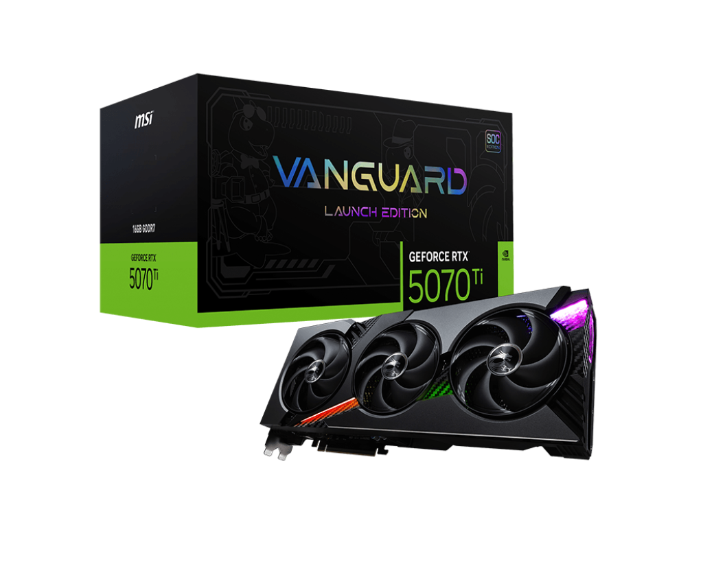 MSI GeForce RTX 5070 Ti 16G VANGUARD SOC LAUNCH EDITION | NVIDIA | 16 GB | GeForce RTX 5070 Ti | GDDR7 | HDMI ports quantity 1 | PCI Express Gen 5
