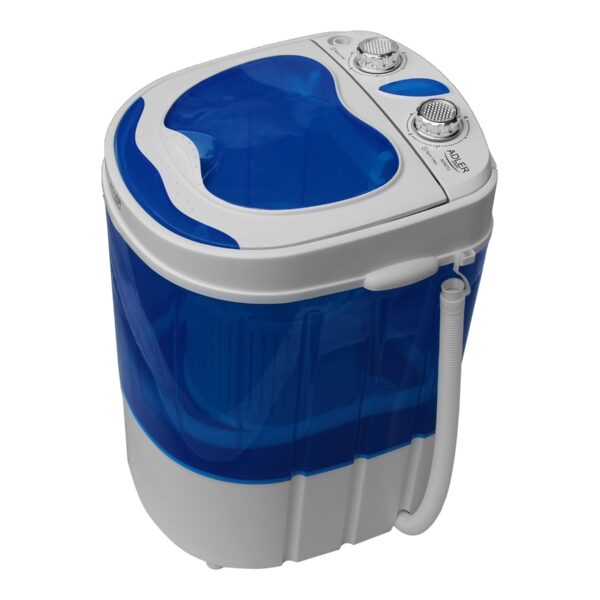 Adler | Washing machine | AD 8051 | Top loading | Washing capacity 3 kg | Unspecified RPM | Depth 37 cm | Width 38 cm | White/Blue