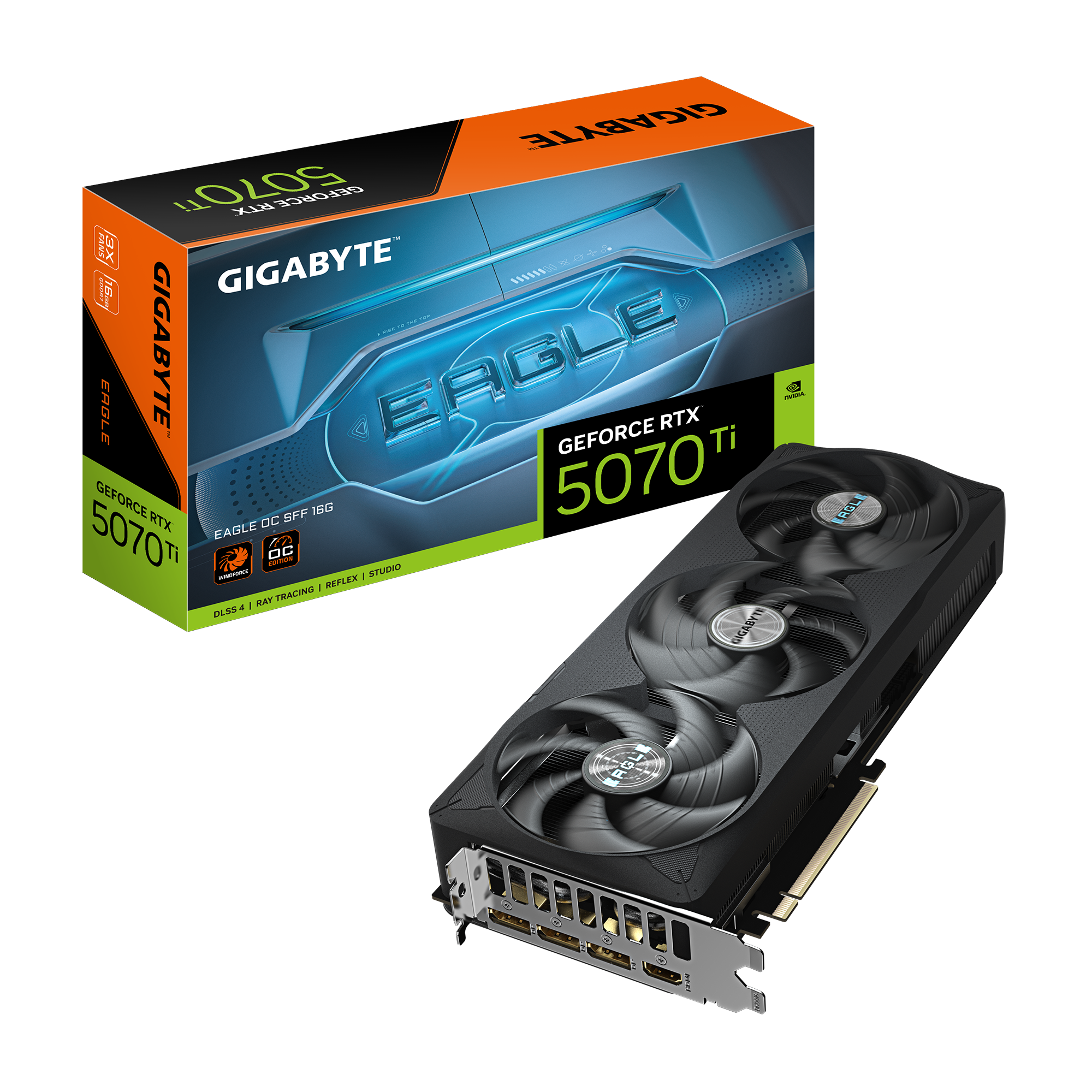 Gigabyte GeForce RTX 5070 Ti EAGLE OC SFF 16G | NVIDIA | 16 GB | GeForce RTX 5070 Ti | GDDR7 | HDMI ports quantity 1 | PCI-E 5.0