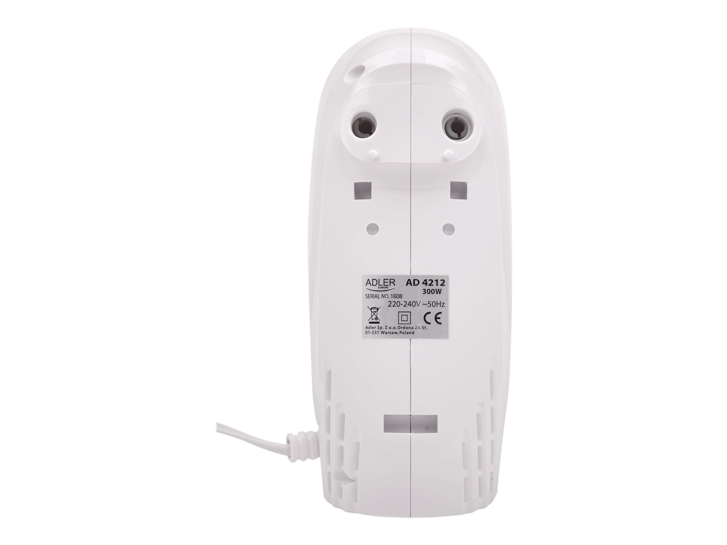Adler | Mixer | AD 4212 | Hand Mixer | 300 W | Number of speeds 5 | Turbo mode | White - Image 8