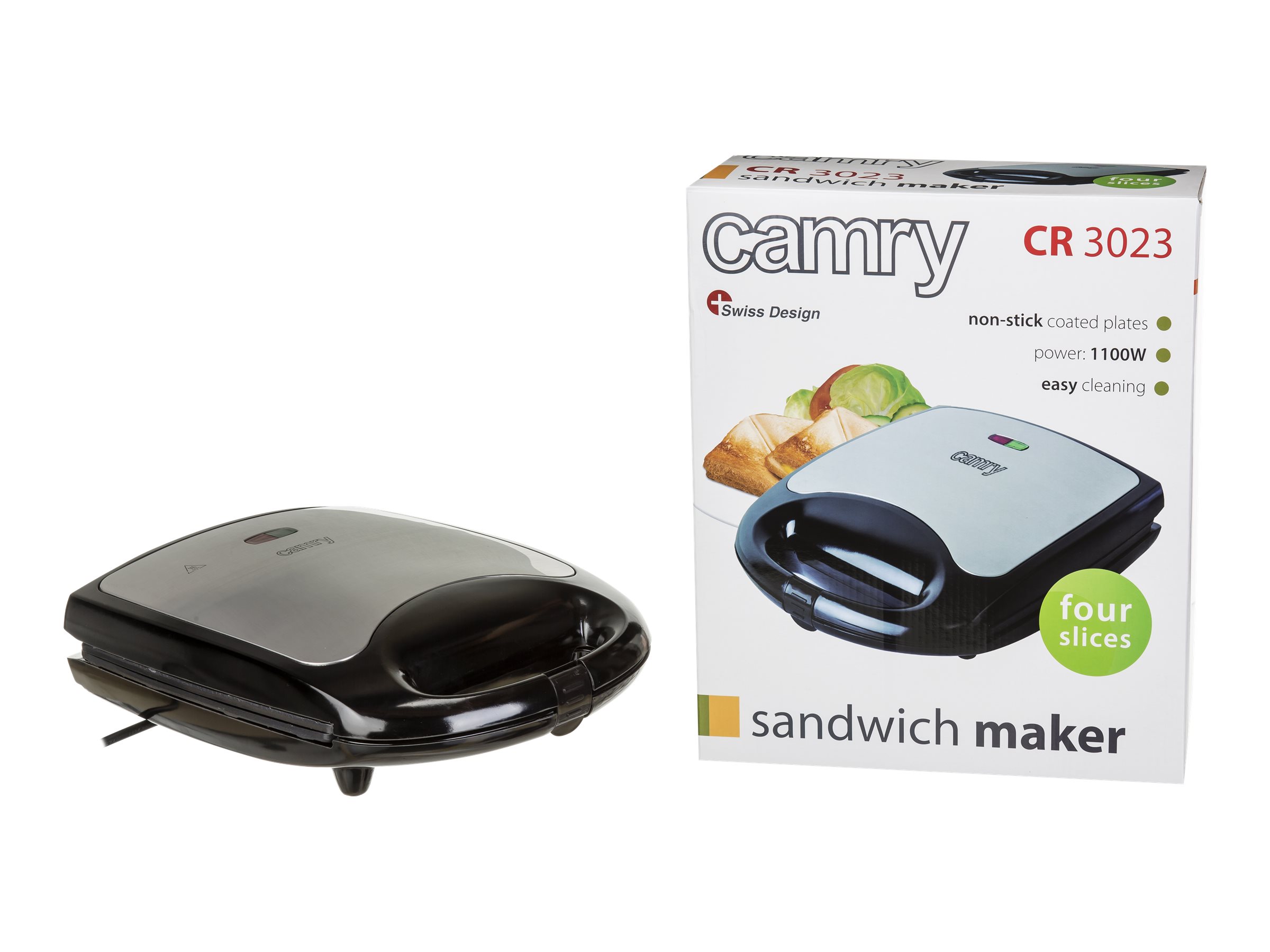 Camry | Sandwich maker XL | CR 3023 | 1500 W | Number of plates 1 | Number of pastry 4 | Black - Image 7