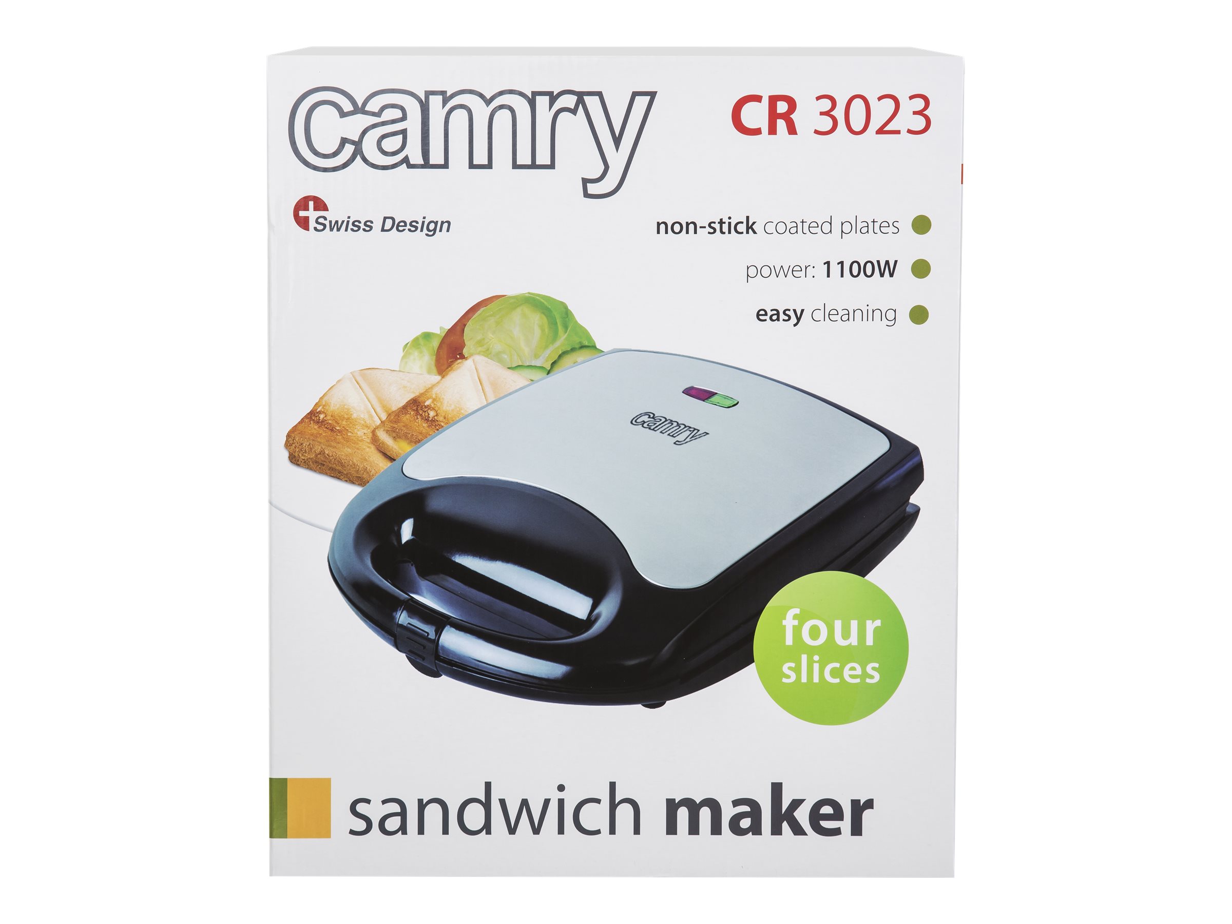 Camry | Sandwich maker XL | CR 3023 | 1500 W | Number of plates 1 | Number of pastry 4 | Black - Image 9