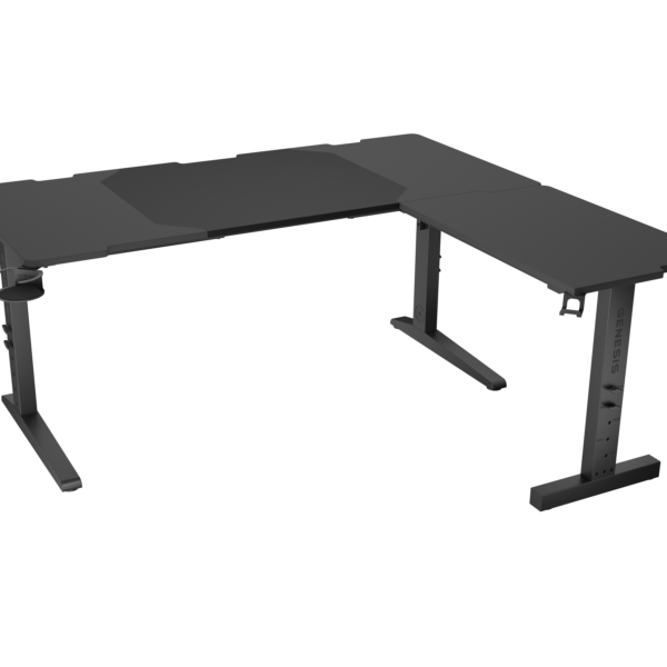 Genesis Gaming Desk | Holm 160 Modular Corner | Black/Anthracite