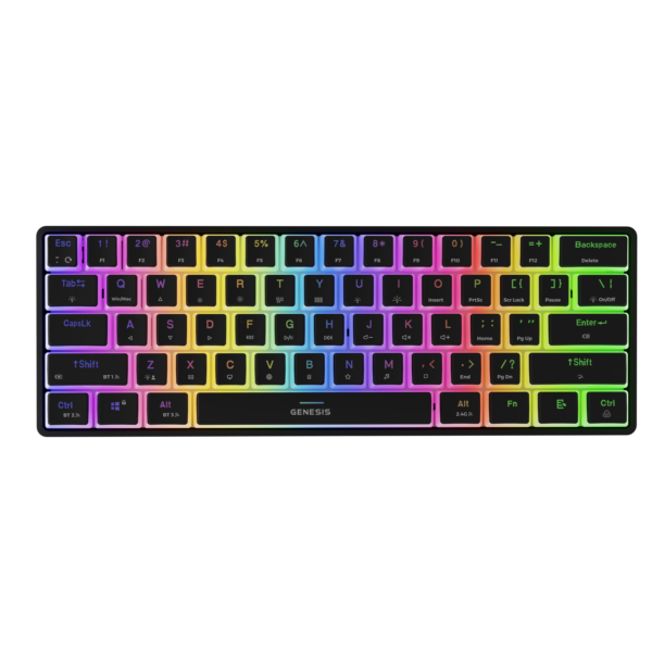 Genesis THOR 660 G2 | Gaming keyboard | Wireless/Wired | US | Black | 2.4 GHz, Bluetooth, USB | Linear