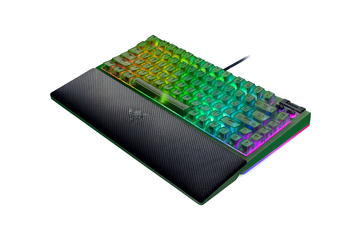 Razer | BlackWidow V4 75% | Mechanical Gaming Keyboard | Wired | US | Chroma RGB | Phantom Green Edition | Mechanical Switches - Image 3