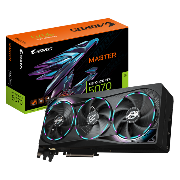 Gigabyte AORUS GeForce RTX 5070 MASTER 12G | NVIDIA | 12 GB | GeForce RTX 5070 | HDMI ports quantity 1 | PCI-E 5.0