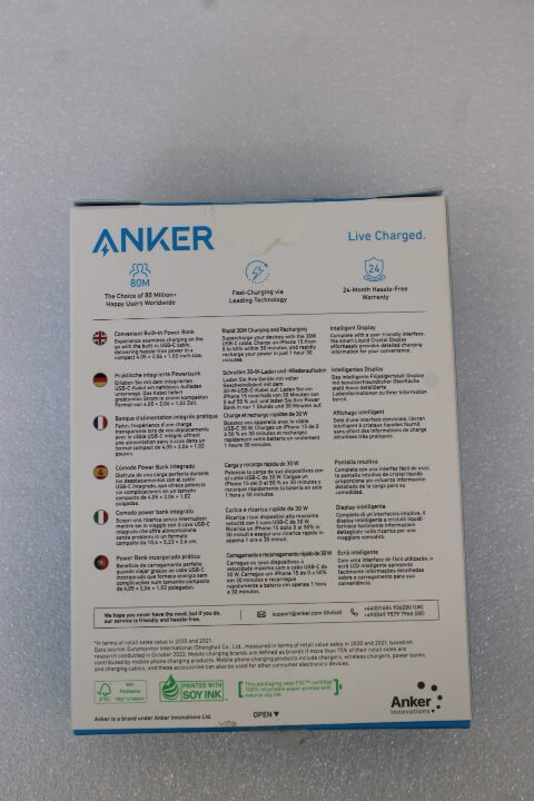SALE OUT. Anker 545 Nano Power Bank | A1259G61 | 10000 mAh | Green | UNPACKED, SCRATCHED ON TOP - Image 2