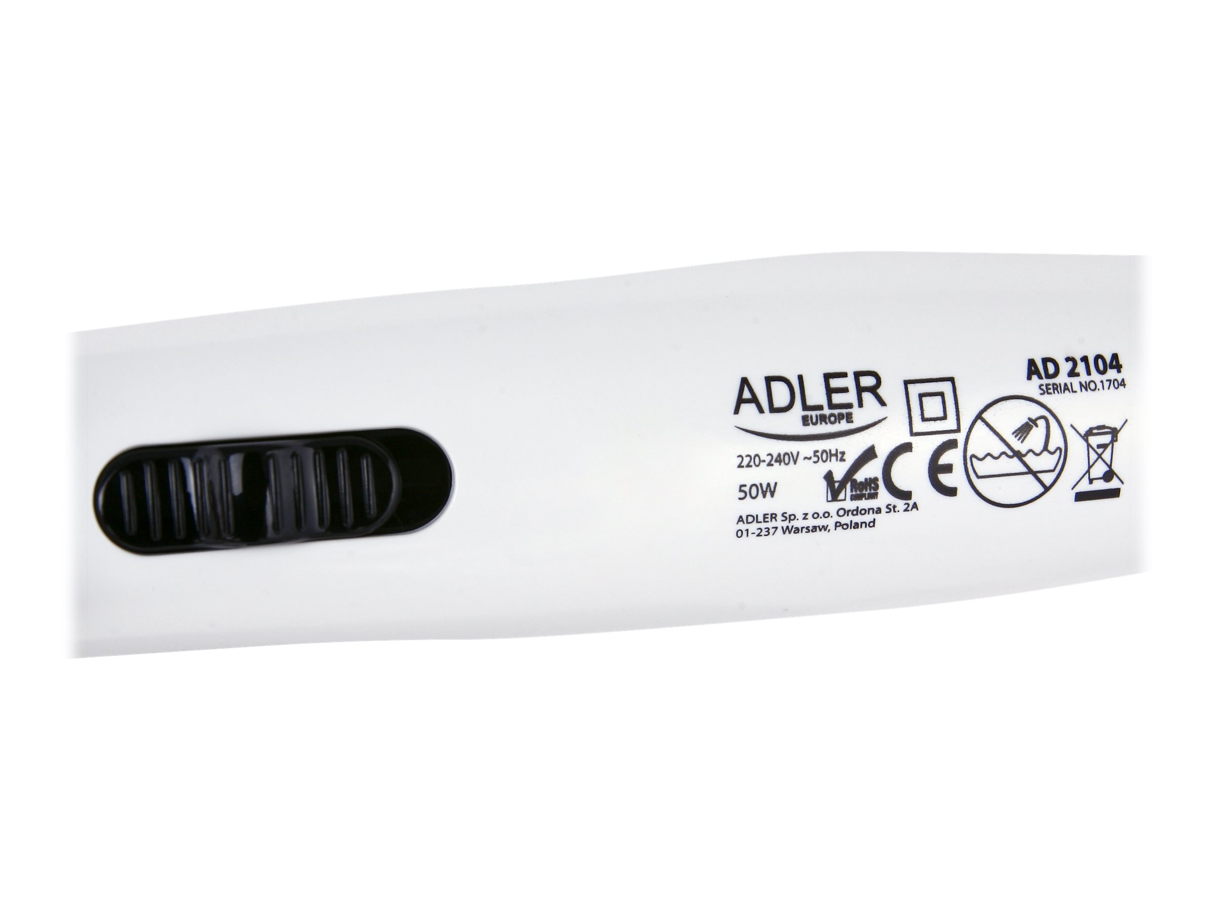 Adler | Hair straightener 2 in 1 | AD 2104 | Warranty 24 month(s) | Ceramic heating system | 50 W | White - Image 9