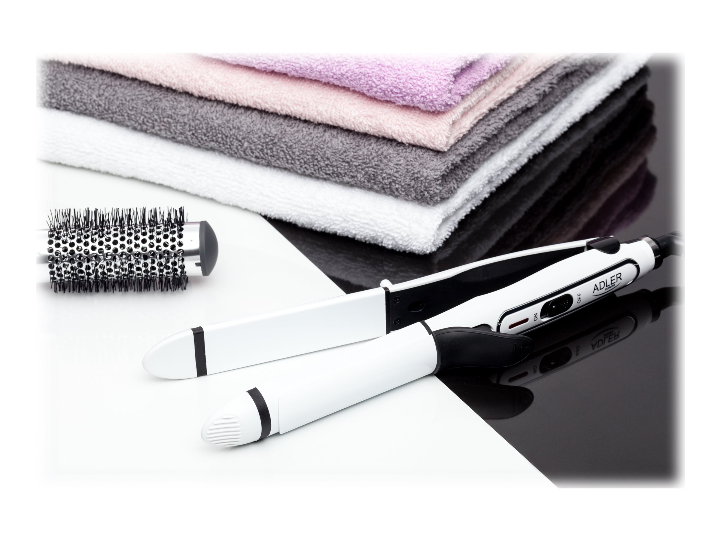 Adler | Hair straightener 2 in 1 | AD 2104 | Warranty 24 month(s) | Ceramic heating system | 50 W | White - Image 11