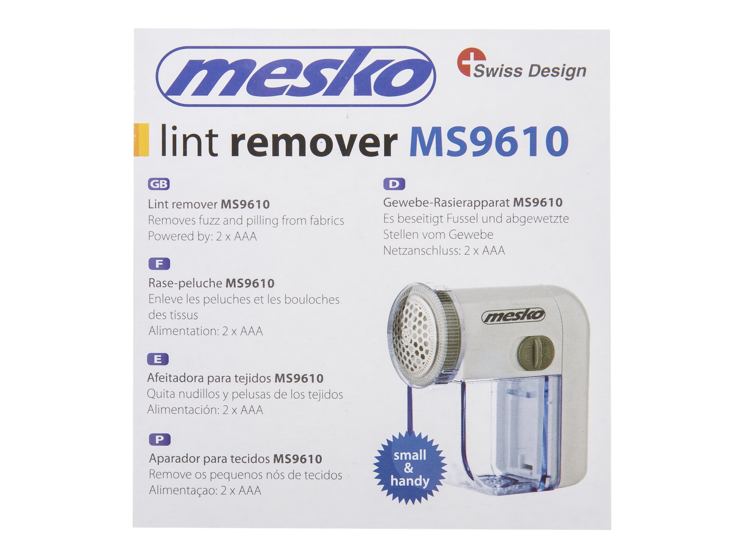 Mesko | Lint remover | MS 9610 | White | AAA batteries - Image 6