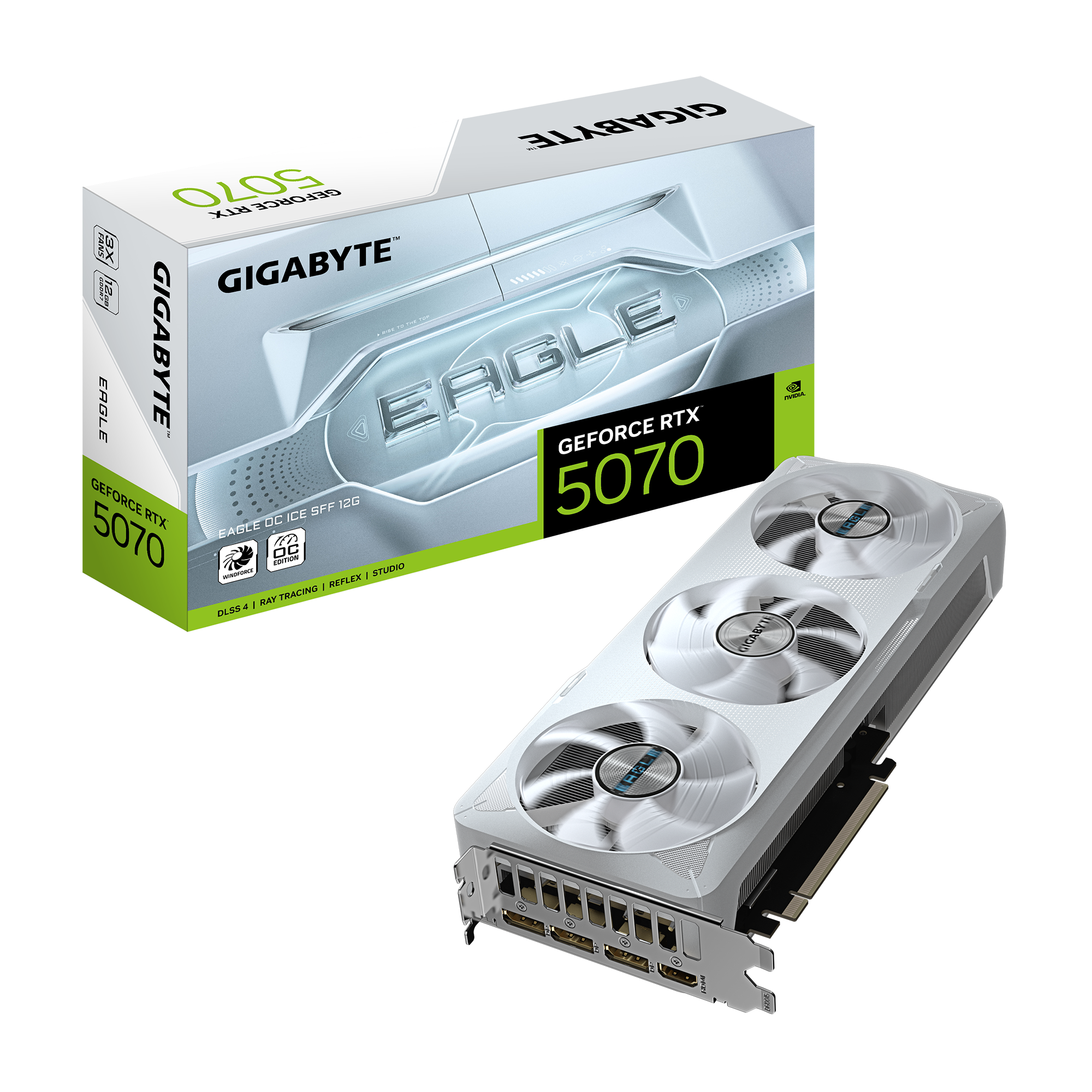 Gigabyte GeForce RTX 5070 EAGLE OC ICE SFF 12G | NVIDIA | 12 GB | GeForce RTX 5070 | HDMI ports quantity 1 | PCI-E 5.0