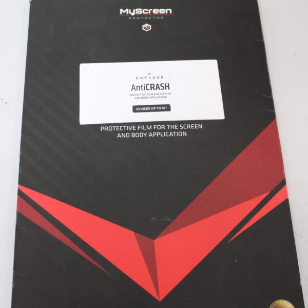 SALE OUT. MS CUT&USE antiCRASH 4.0 16" foil Sold in a pack of 10 pieces, the price is for 1 piece | SALE OUT. MyScreen CUT&USE antiCRASH 4.0 16" foil Sold in a pack of 10 pieces, the price is for 1 piece | Screen Protector | Self-healing TPU | Clear | DIRTY PACKAGING