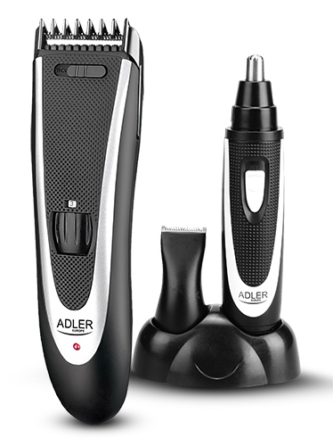Adler | AD 2822 Hair clipper + trimmer, 18 hair clipping lengths, Thinning out function, Stainless steel blades, Black | Hair clipper + trimmer | Black