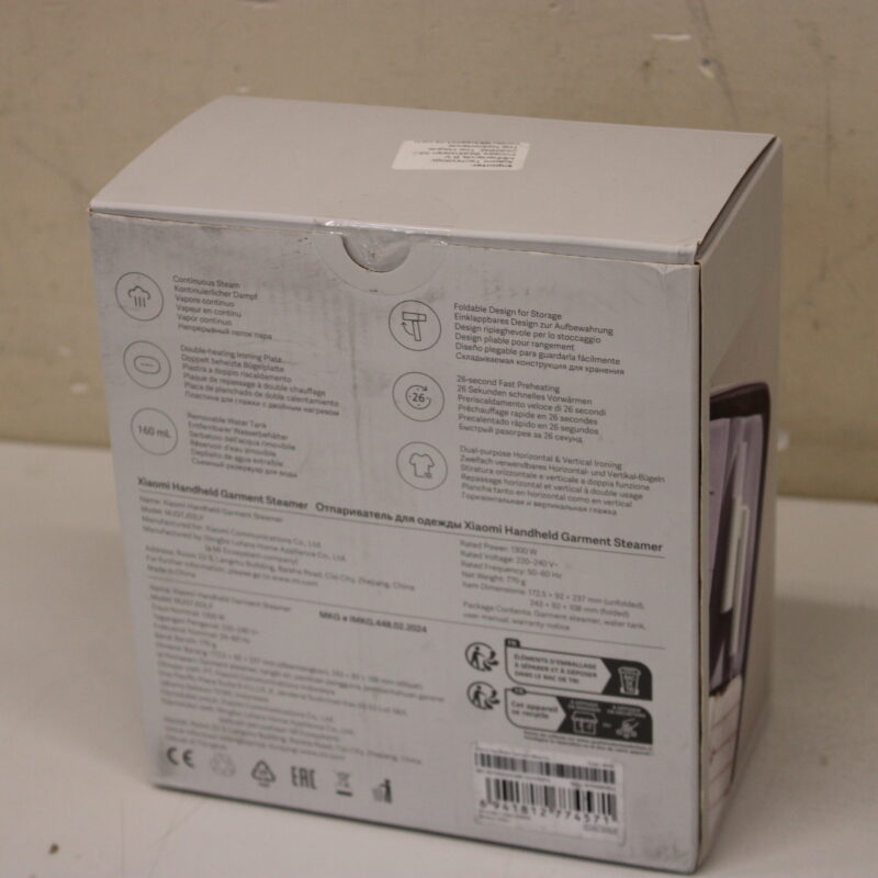 SALE OUT. Xiaomi Handheld Garment Steamer EU | Handheld | 1300 W | 0.16 L | White | USED, DIRTY - Image 2