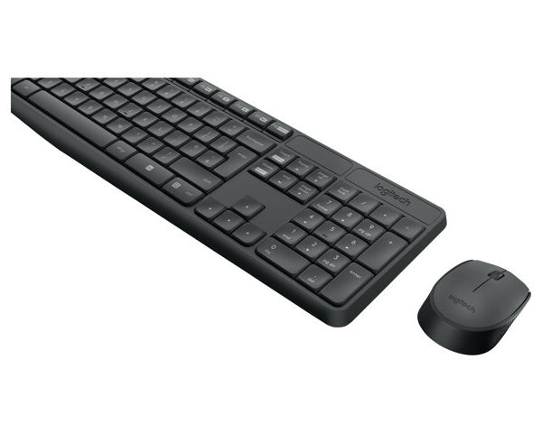 Logitech | MK235 | Keyboard and Mouse Set | Wireless | Mouse included | Batteries included | US | Black | 475 g