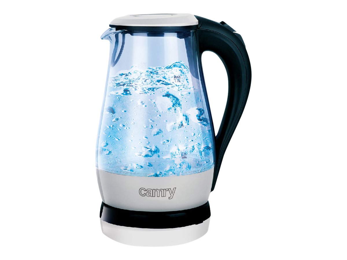 Camry | CR 1251 | Standard kettle | 2000 W | 1.7 L | Glass | 360° rotational base | Glass/Black - Image 5