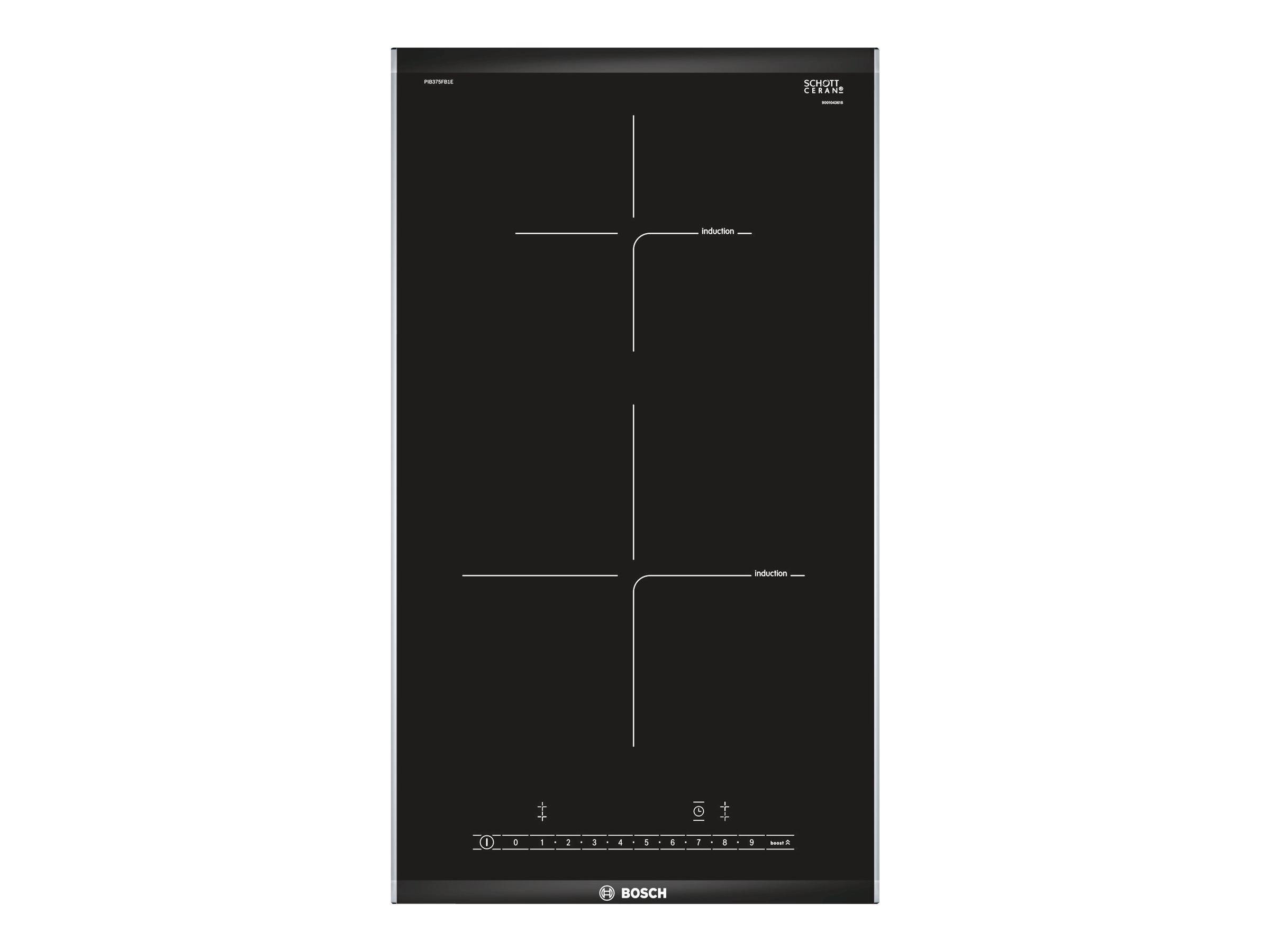 Bosch | Hob | PIB375FB1E | Induction | Number of burners/cooking zones 2 | Touch | Timer | Black - Image 4