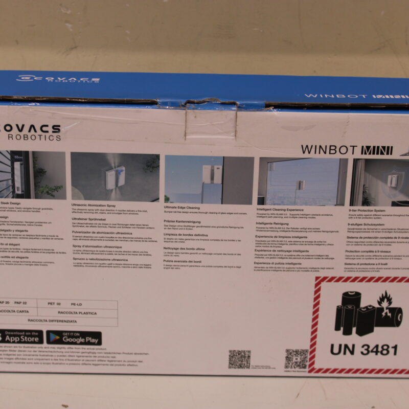 SALE OUT. Ecovacs Windows Cleaner Robot | WINBOT MINI GREY | Corded | Grey | DAMAGED PACKAGING, USED, DIRTY, MISSING LIQUID BOTTLE - Image 2