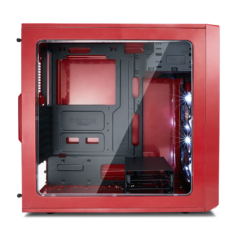 Fractal Design | Focus G | FD-CA-FOCUS-RD-W | Side window | Left side panel - Tempered Glass | Red | ATX | Power supply included No | ATX - Image 2