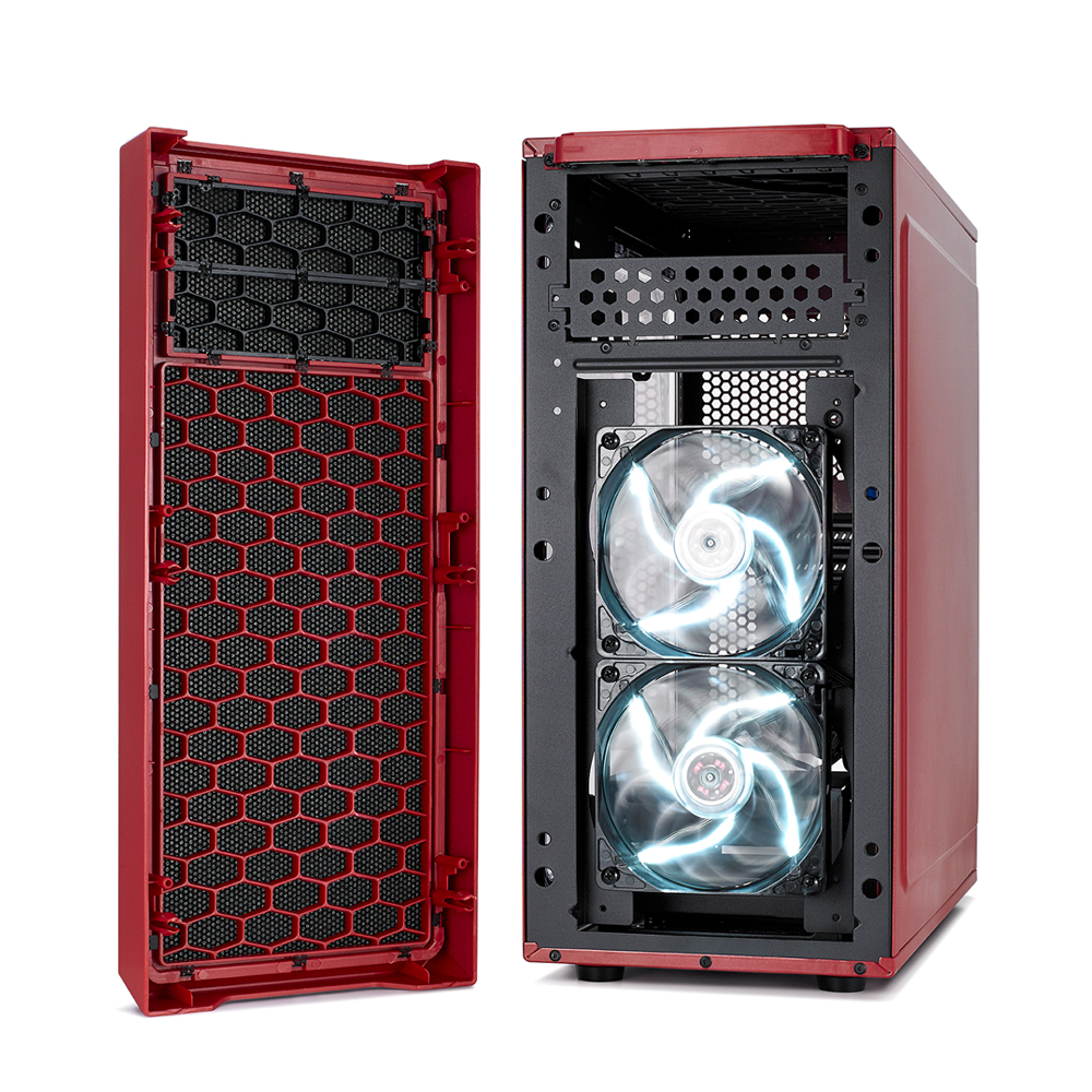 Fractal Design | Focus G | FD-CA-FOCUS-RD-W | Side window | Left side panel - Tempered Glass | Red | ATX | Power supply included No | ATX - Image 3