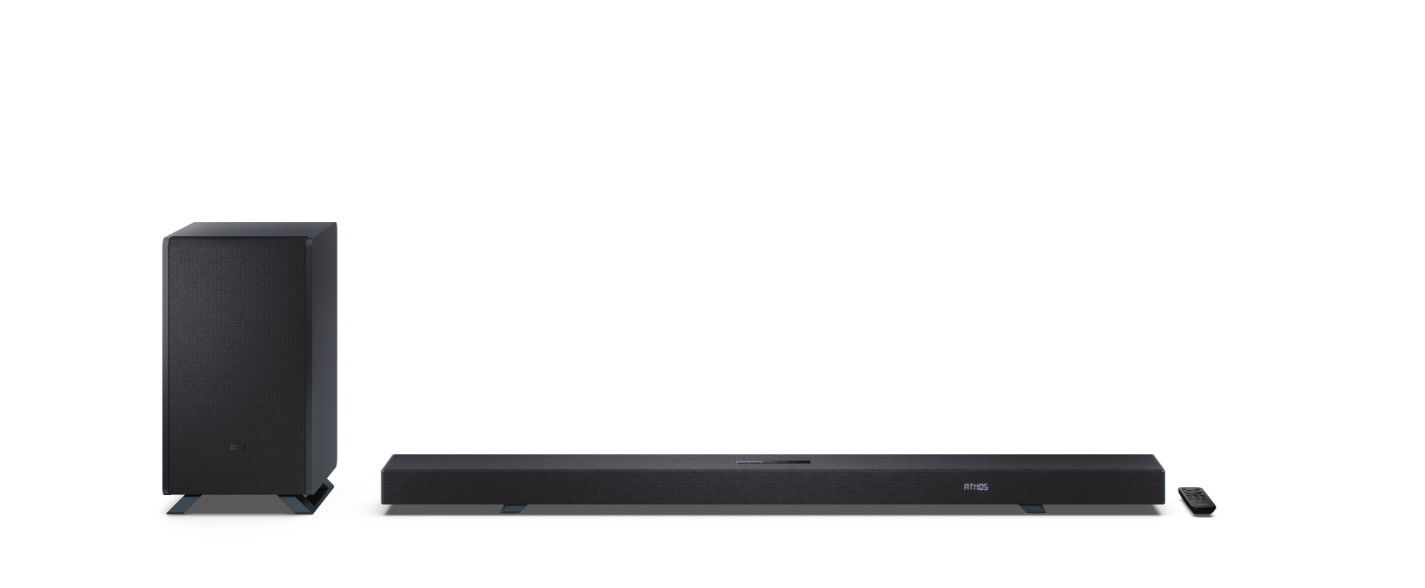 Sharp | 5.1.2 Dolby Atmos/DTS:X Soundbar with Wireless Subwoofer | HT-SBW55121(BK) | Bluetooth