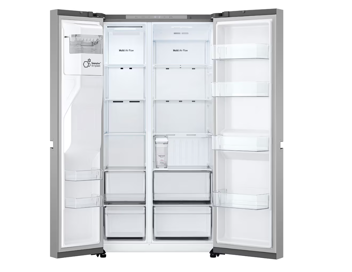 LG Refrigerator | GSLC41PYPE | Energy efficiency class E | Free standing | Side by side | Height 179 cm | Fridge net capacity 420 L | Freezer net capacity 221 L | Display | 36 dB | Grey - Image 4