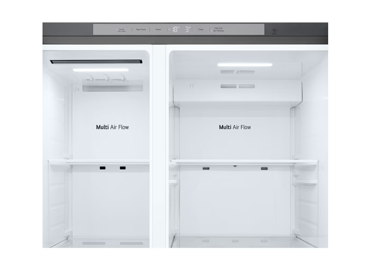 LG Refrigerator | GSLC41PYPE | Energy efficiency class E | Free standing | Side by side | Height 179 cm | Fridge net capacity 420 L | Freezer net capacity 221 L | Display | 36 dB | Grey - Image 8