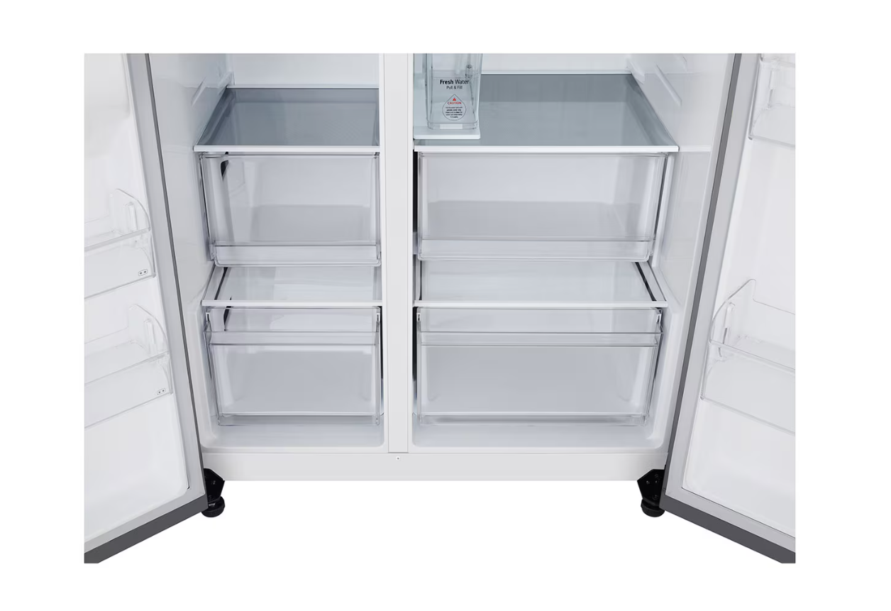 LG Refrigerator | GSLC41PYPE | Energy efficiency class E | Free standing | Side by side | Height 179 cm | Fridge net capacity 420 L | Freezer net capacity 221 L | Display | 36 dB | Grey - Image 11
