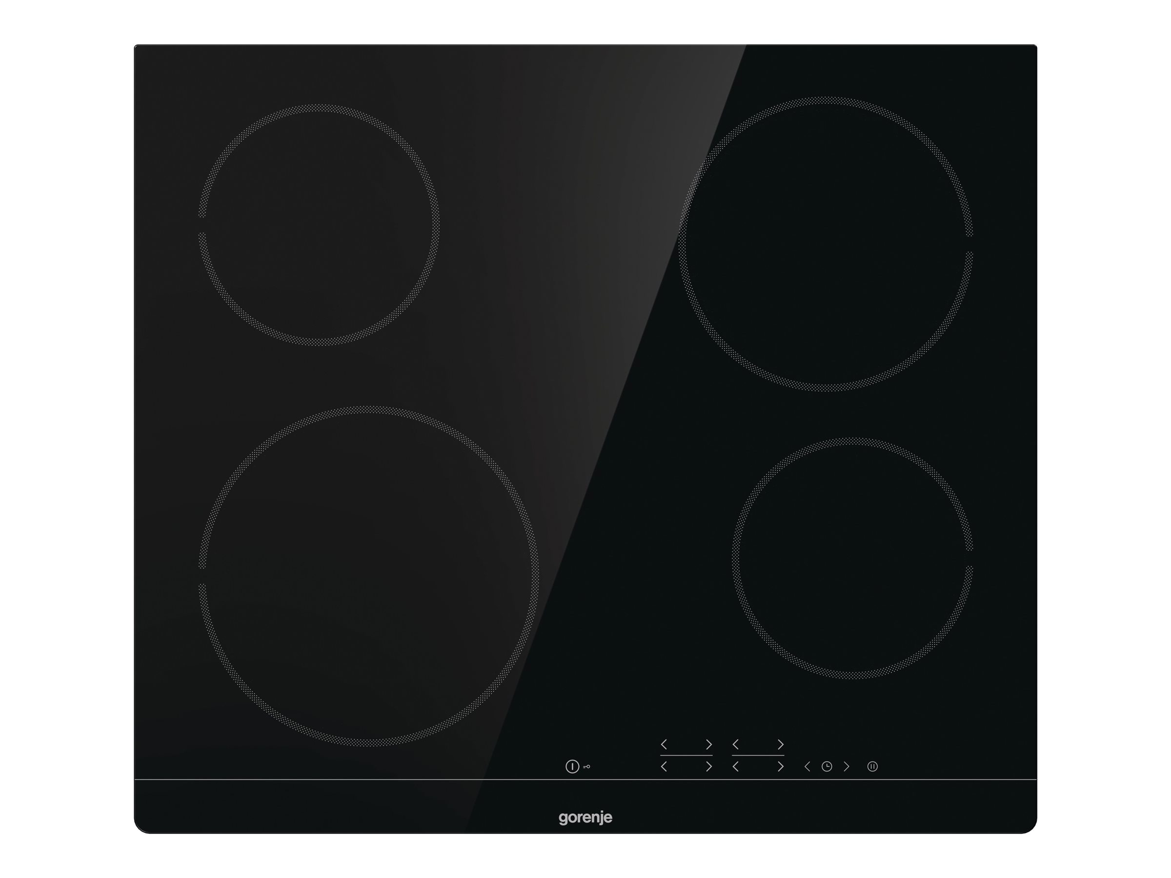 Gorenje | Hob | ECT641BSC | Vitroceramic | Number of burners/cooking zones 4 | Touch | Timer | Black | Display - Image 2