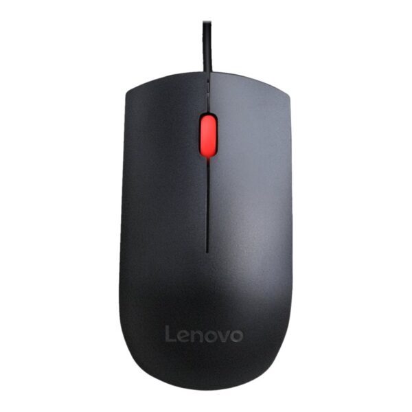 Lenovo Essential USB Wired Mouse, 1600 DPI, 1.8 m, 3 Buttons, Black | Lenovo | Essential USB Mouse | Optical sensor | wired | Black