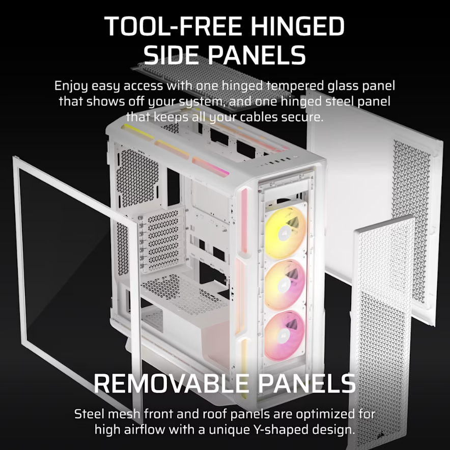 Corsair PC Case | iCUE LINK 5000T LX RGB | White | Mid-Tower | Power supply included No - Image 7