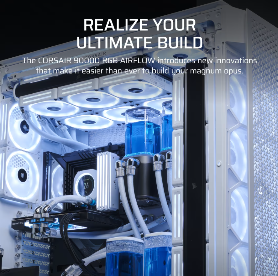 Corsair PC Case | 9000D RGB AIRFLOW Super | White | Full-Tower | Power supply included No - Image 3