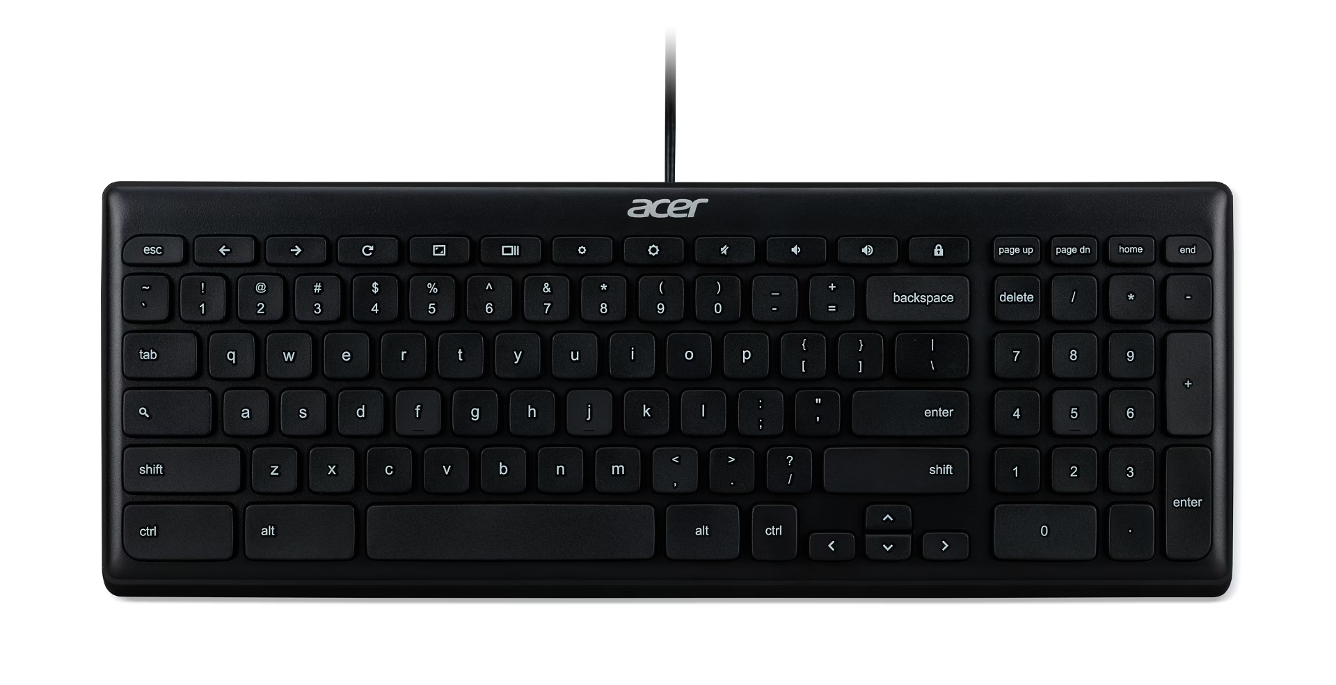 Acer AKW900 | Keyboard | Wired | US International | Black | USB