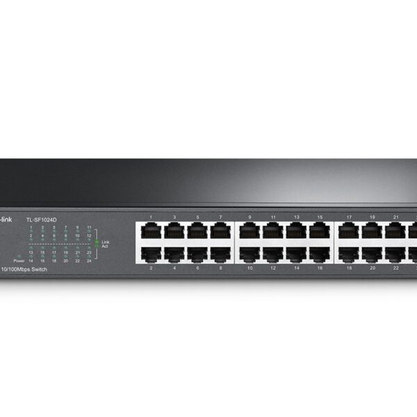 TP-LINK | Switch | TL-SF1024D | Unmanaged | Desktop/Rackmountable | 10/100 Mbps (RJ-45) ports quantity 24 | Power supply type External