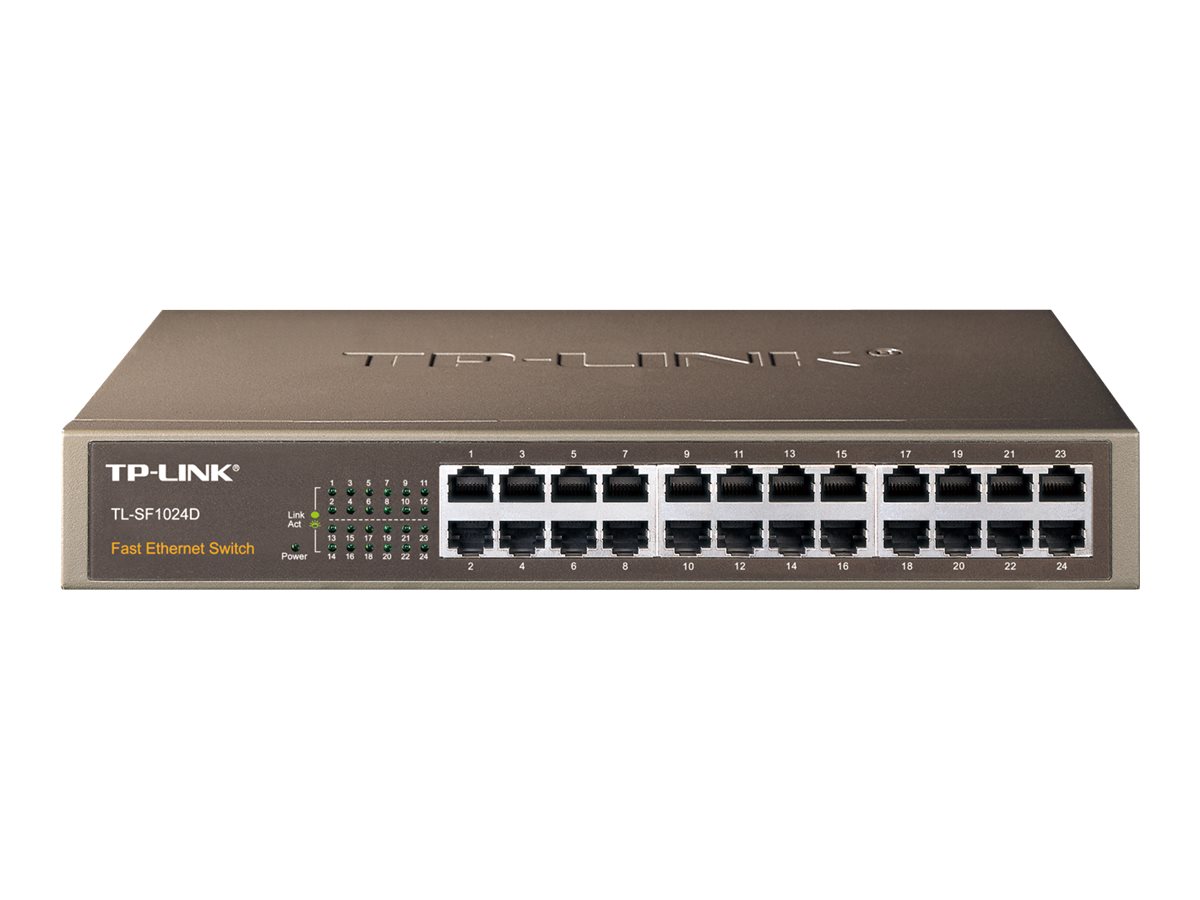 TP-LINK | Switch | TL-SF1024D | Unmanaged | Desktop/Rackmountable | 10/100 Mbps (RJ-45) ports quantity 24 | Power supply type External - Image 2